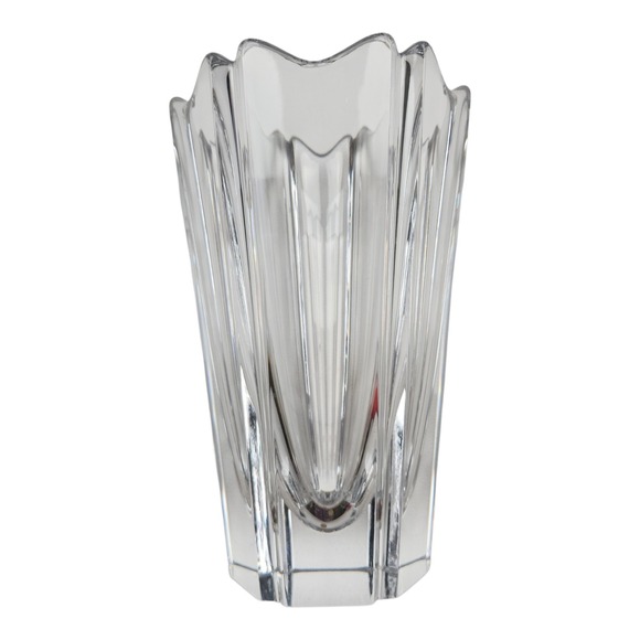 Vintage Orrefors Corona Crystal Vase Signed Scandinavian MCM Design - Picture 5 of 7